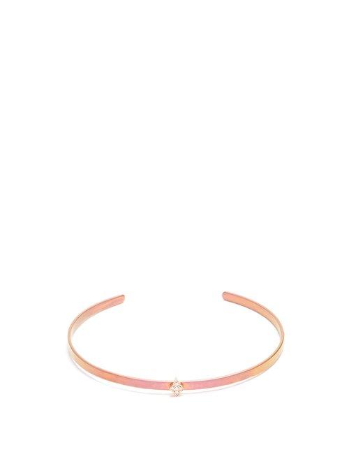 Matchesfashion.com Diane Kordas - Diamond, Rose Gold & Titanium Cosmos Cuff - Womens - Gold