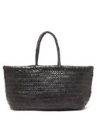 Matchesfashion.com Dragon Diffusion - Triple Jump Large Woven-leather Basket Bag - Womens - Black