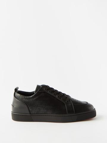 Christian Louboutin - Rantulow Orlato Perforated-leather Trainers - Mens - Black