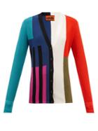 Colville - Skyscraper-intarsia Patchwork Cardigan - Womens - Multi