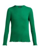 Matchesfashion.com A.p.c. - Ribbed Knit Merino Wool Sweater - Womens - Green