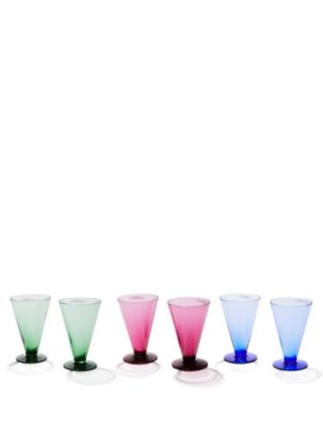 Emporio Sirenuse - Set Of Six Aria Wine Glasses - Multi