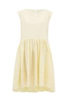 Matchesfashion.com Merlette - Mercadal Tumbled Cotton-blend Dress - Womens - Light Yellow
