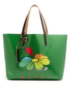 Matchesfashion.com Marni - Flower-print Large Pvc Tote Bag - Mens - Green