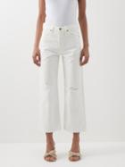 Nili Lotan - Violette Ripped Cropped Boyfriend Jeans - Womens - Cream