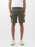 Paul Smith - Flat Front Linen Shorts - Mens - Khaki