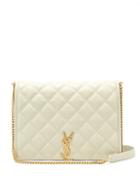 Matchesfashion.com Saint Laurent - Becky Medium Quilted Leather Shoulder Bag - Womens - White