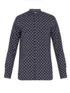 Paul Smith Paisley-print Granddad-collar Cotton Shirt