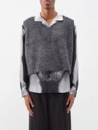 Our Legacy - Double Lock Fluffy-knit Sweater Vest - Mens - Dark Grey