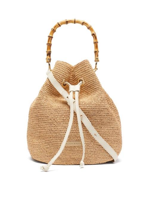 Matchesfashion.com Heidi Klein - Savannah Bay Super-mini Raffia Bucket Bag - Womens - Beige