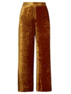 A.l.c. Robbie Cropped Wide-leg Velvet Trousers