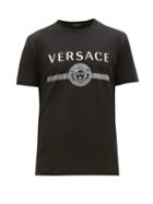 Matchesfashion.com Versace - Medusa-head Logo-print Cotton T-shirt - Mens - Black