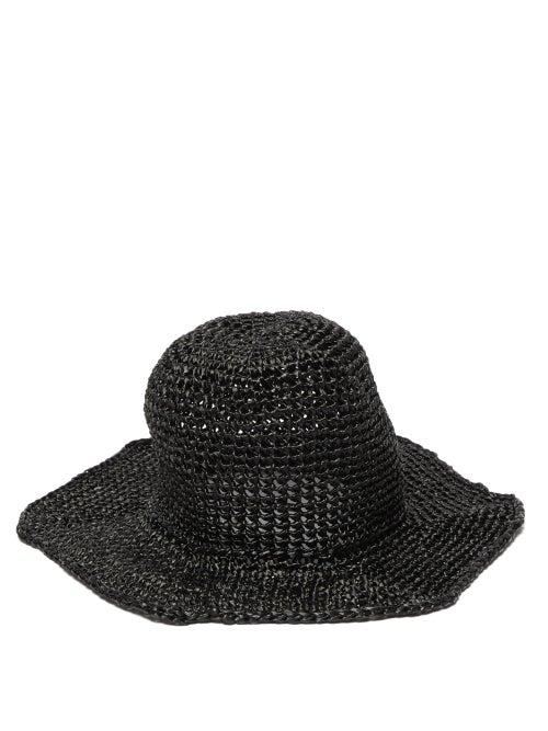 Matchesfashion.com Reinhard Plank Hats - Star Straw Bucket Hat - Womens - Black