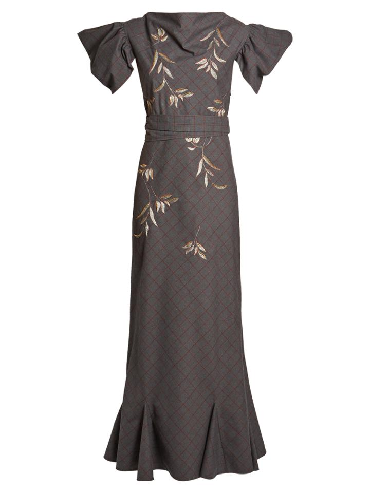 Attico Isabel Embroidered Dress