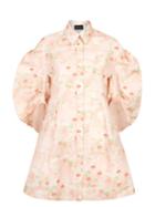 Simone Rocha - Floral-print Shirt Dress - Womens - Light Pink