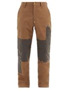 Matchesfashion.com Phipps - Panelled Organic-cotton Trousers - Mens - Dark Brown