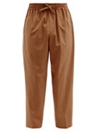 Matchesfashion.com Umit Benan B+ - Julian Drawstring-waist Cotton-blend Trousers - Mens - Brown