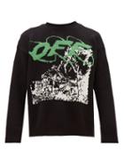 Matchesfashion.com Off-white - Ruined Factory Jacquard Wool Blend Sweater - Mens - Black White