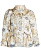 Fendi Detachable-collar Floral-brocade Jacket