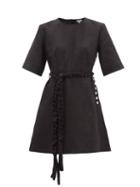 Ladies Beachwear Belize - Genesis Belted Linen Mini Dress - Womens - Black
