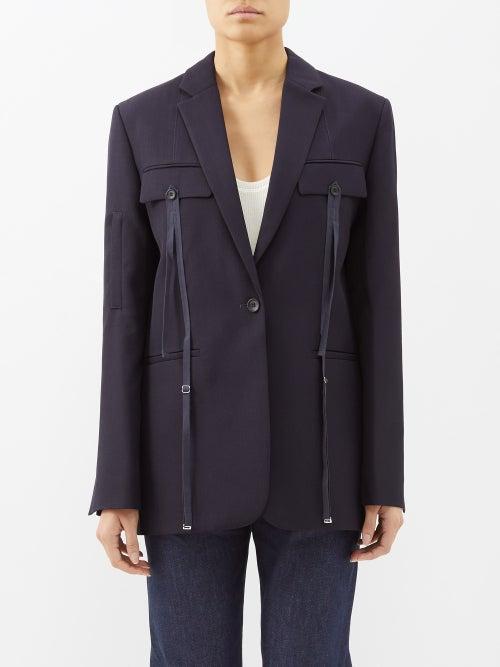 Jacquemus - Astouin Tailored Wool Jacket - Womens - Navy