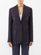 Jacquemus - Astouin Tailored Wool Jacket - Womens - Navy