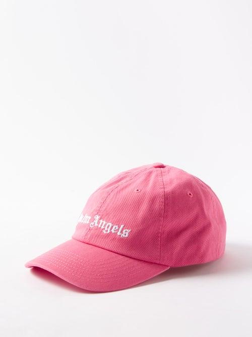 Palm Angels - Logo-embroidered Cotton-twill Cap - Mens - Pink White