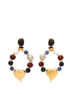 Matchesfashion.com Lizzie Fortunato - Candy Heart Multi Stone Earrings - Womens - Multi