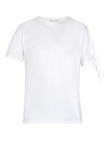 Matchesfashion.com Jw Anderson - Single Knot Cotton Jersey T Shirt - Mens - White