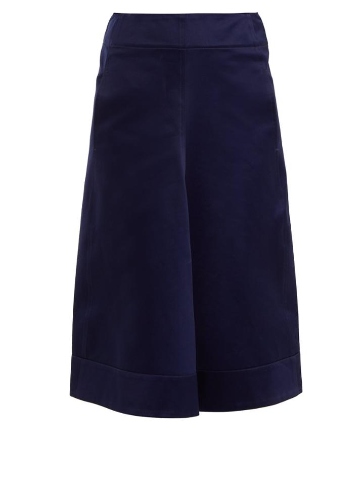 Lemaire Draped-front Cotton-sateen Skirt
