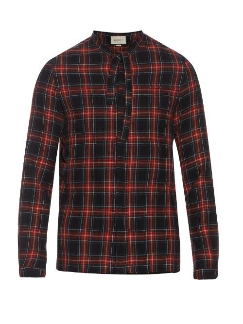 Gucci Cambridge Cotton And Wool-blend Tartan Shirt