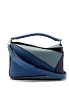 Matchesfashion.com Loewe - Puzzle Tri Colour Leather Bag - Womens - Blue Multi