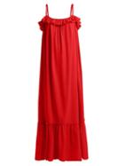 Matchesfashion.com Loup Charmant - Artemis Ruffled Trimmed Dress - Womens - Red