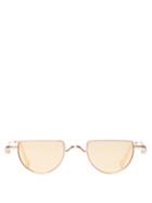 Matchesfashion.com Chlo - Ayla Half-moon Metal Sunglasses - Womens - Rose Gold