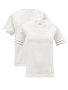 Ladies Rtw Victoria Beckham - Pack Of Two Organic-cotton Jersey T-shirts - Womens - White