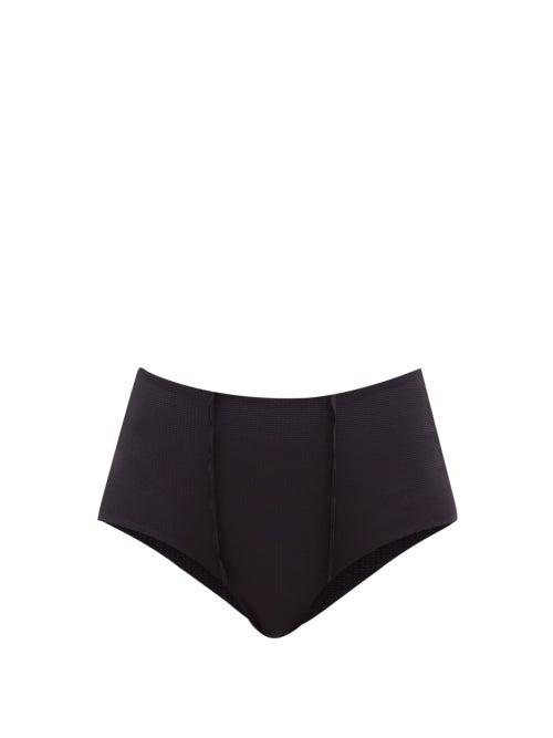 Marysia - Chesapeake Scalloped High-rise Bikini Briefs - Womens - Black