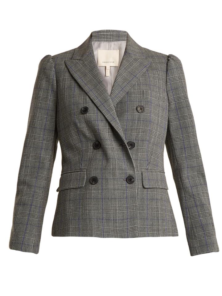 Rebecca Taylor Double-breasted Checked Jacket