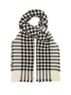 Matchesfashion.com Begg & Co. - Beaufort Washed Checked Scarf - Mens - Black White