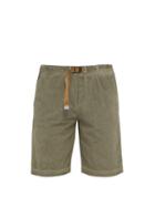 Matchesfashion.com White Sand - Mid Rise Tie Dye Stretch Cotton Shorts - Mens - Dark Green