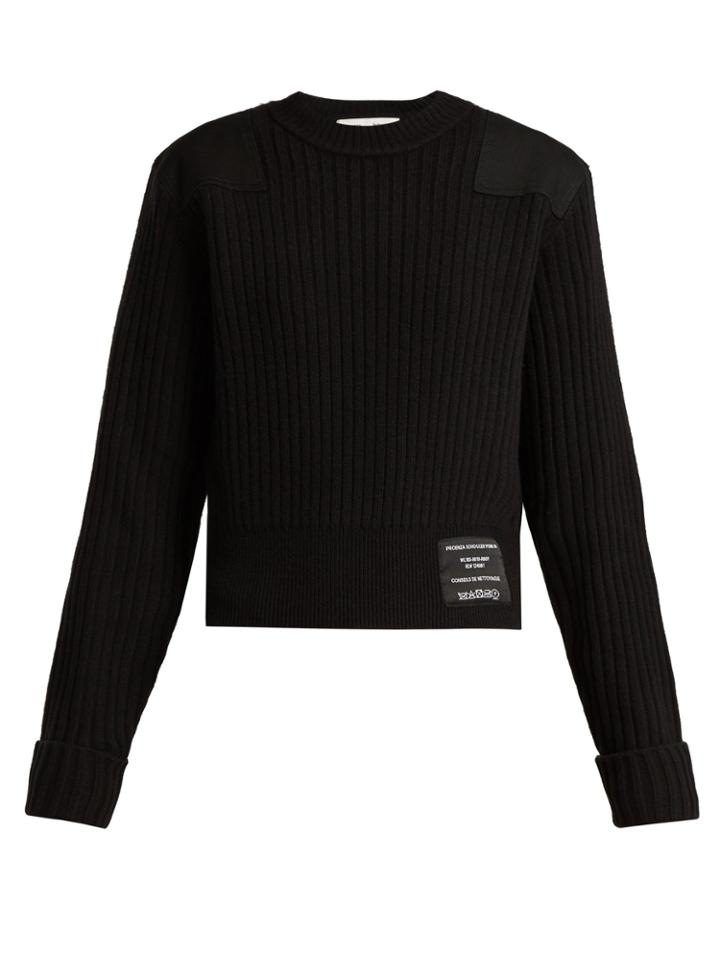 Pswl Ribbed-knit Cotton-blend Sweater