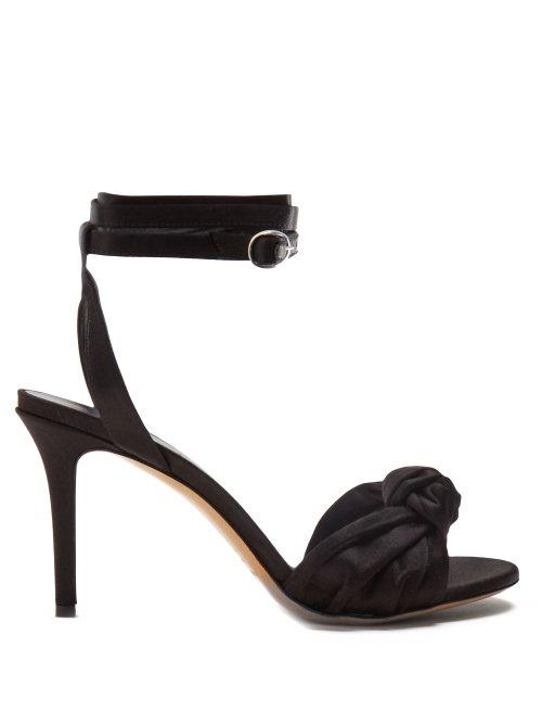Matchesfashion.com Isabel Marant - Abenya Satin Sandals - Womens - Black