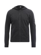 Matchesfashion.com C.p. Company - Goggle-lens Zipped Cotton-jersey Hooded Sweatshirt - Mens - Black
