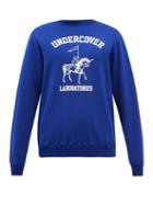 Undercover - Horse-logo Cotton-jersey Sweatshirt - Mens - Blue