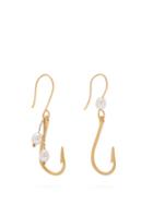 Matchesfashion.com Jw Anderson - Mismatched Pearl Embellished Hook Earrings - Womens - Gold