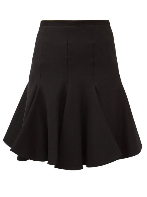 Matchesfashion.com Giambattista Valli - Fluted Crepe Skirt - Womens - Black