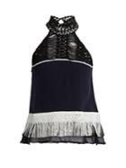 Jonathan Simkhai Fringed-hem Silk Sleeveless Top
