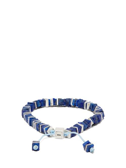 Matchesfashion.com M Cohen - Square Disc Beaded Bracelet - Mens - Silver