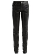 Matchesfashion.com Saint Laurent - Skinny Leather Trousers - Womens - Black
