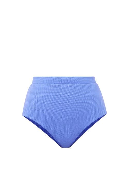 Cossie + Co - The Lucinda High-rise Bikini Briefs - Womens - Blue