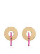 Matchesfashion.com Maryjane Claverol - Katia Double-hoop Earrings - Womens - Black Purple